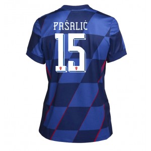 Fotbalové Dres Chorvatsko Mario Pasalic #15 Dámské Venkovní Oblečení ME 2024 Krátký Rukáv